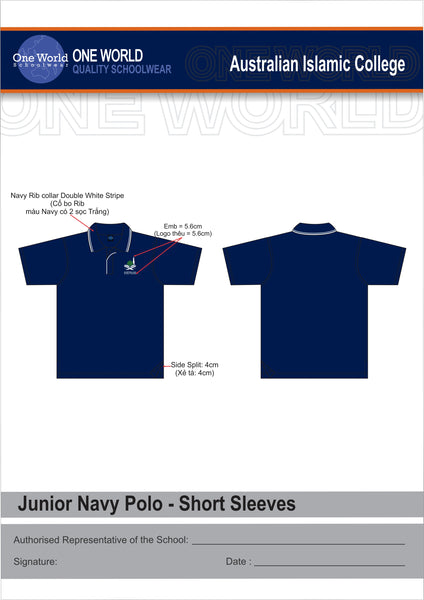 Kindy - Pre-Primary Navy Short Sleeve Unisex Polo