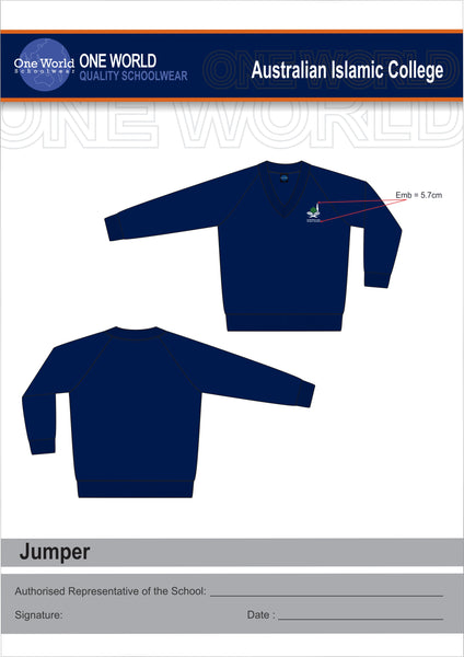 Navy Poly Cotton Jumper