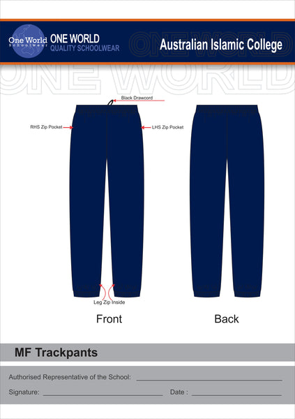 Navy Microfibre Trackpant - Child