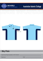 Boys Sky/ Navy Short Sleeve Polo