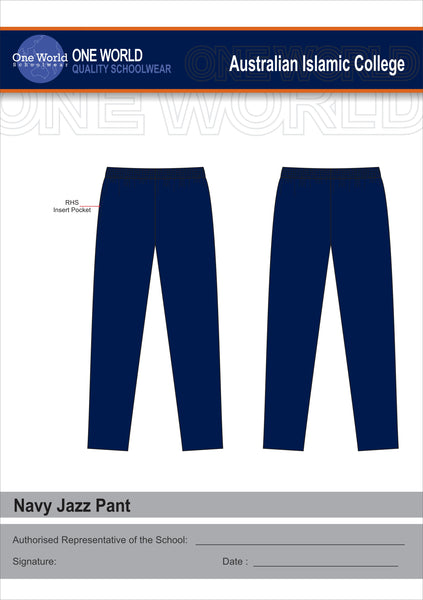 Girls Navy Jazz Pant