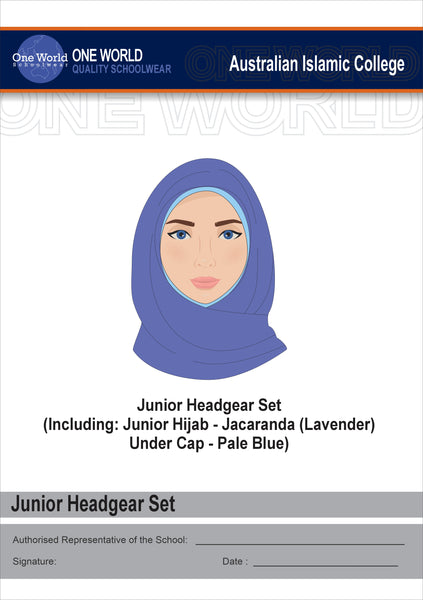 Headscarf/Undercap Set JUNIOR Lavender