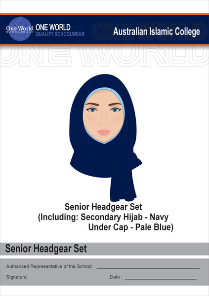 Headscarf/Undercap Set - SENIOR Navy